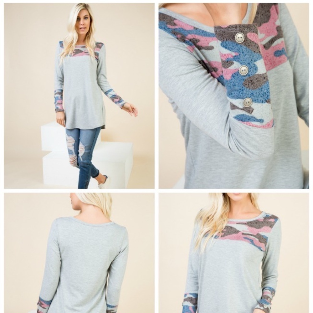 Pink Camo Top